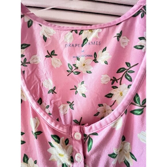DRAPER JAMES Women's Sz M Pajama Set Pink MAGNOLIA Floral Soft Sleeveless - Picture 14 of 16